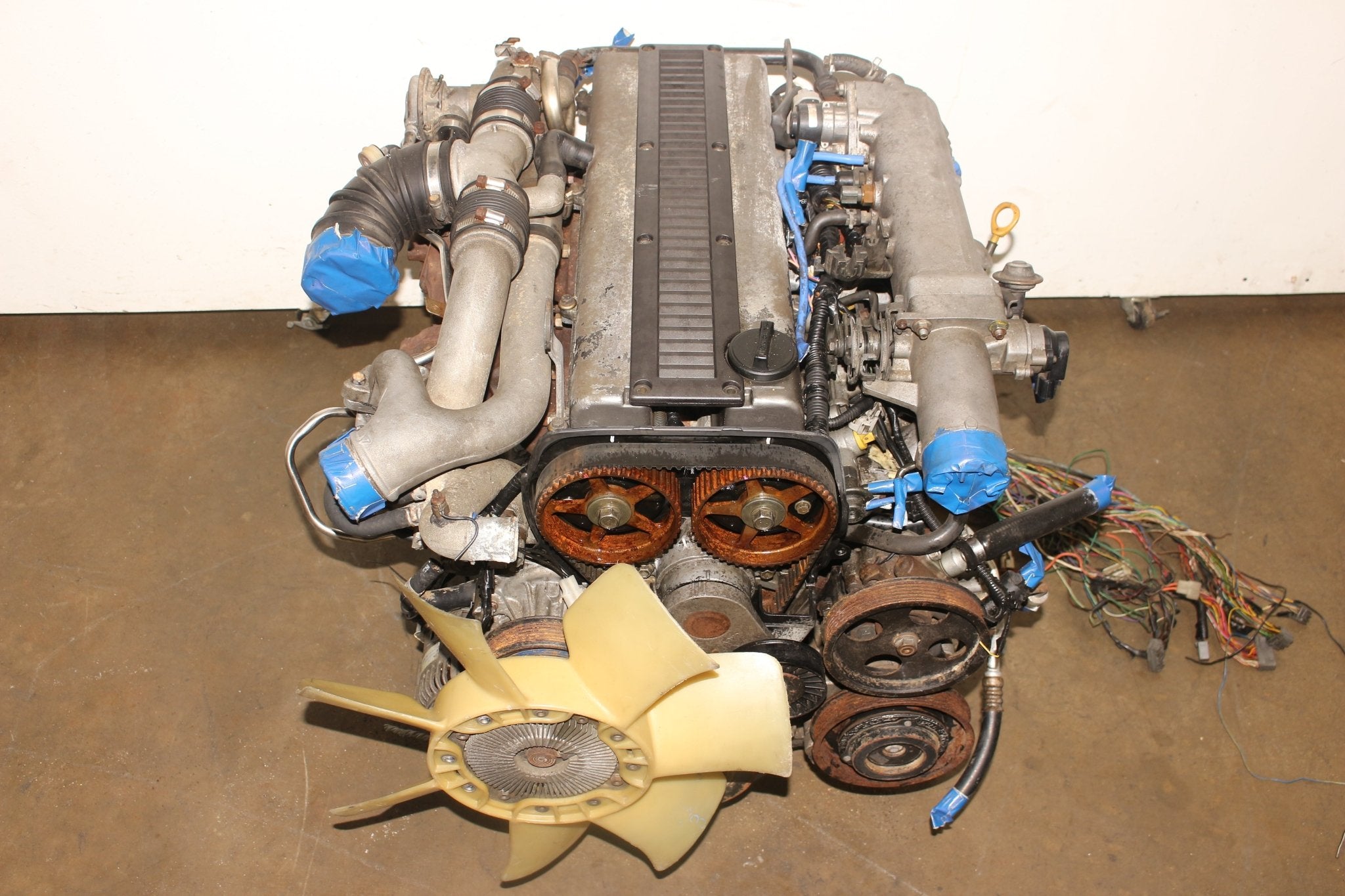 TOYOTA 1JZGTE NON VVTI 2.5L 6CYL TWIN TURBO ENGINE FRONT SUMP JDM 